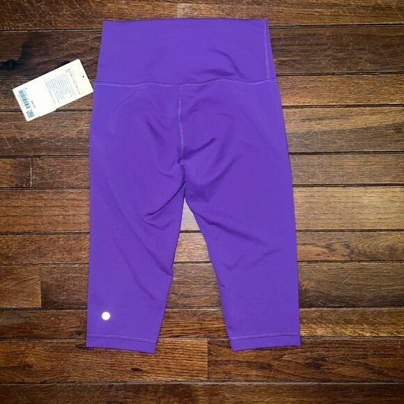 NWT Lululemon Wunder Train HR Crop 15" Leggings - Size 6 - College Purple - Picture 4 of 6